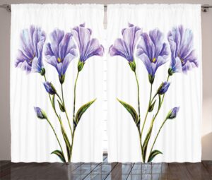 ABAKUHAUS Watercolor Flower Curtains