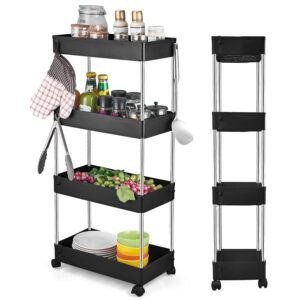 Wopeite 4-Tier Storage Trolley on Wheels