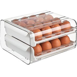 WUWEOT 32 Grid Egg Storage Drawer Container for Refrigerator