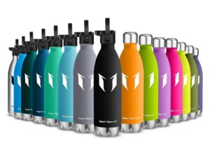 Super Sparrow Water Bottle Double Wall Vacuum Insulated Stainless Steel - Small Mouth - 350ml - Leak Proof Sports Bottle - BPA Free Sport Cap with Standard Cap