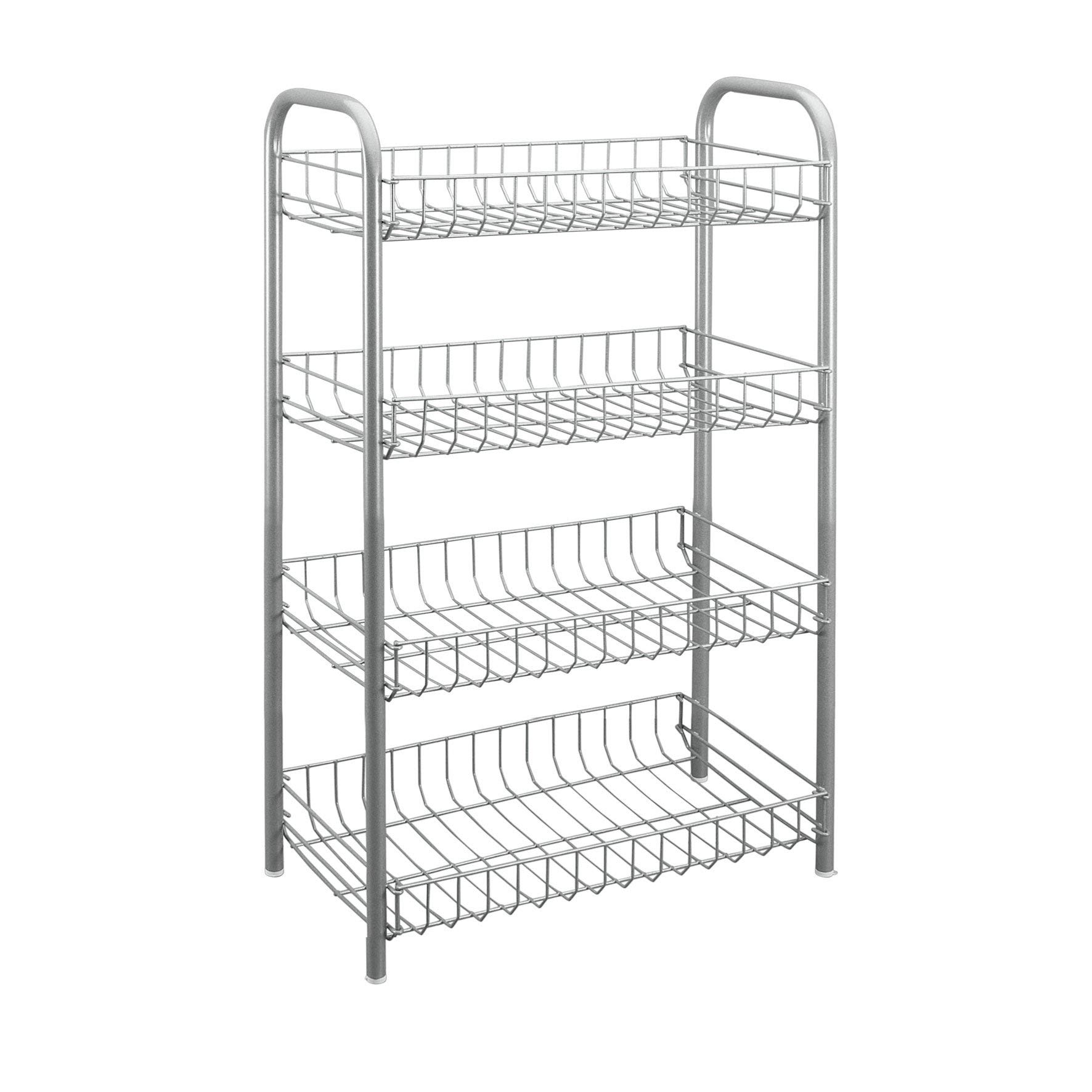 Metaltex Monaco 4-Tier Storage Rack-Multipurpose Shelf for Home Including Kitchen