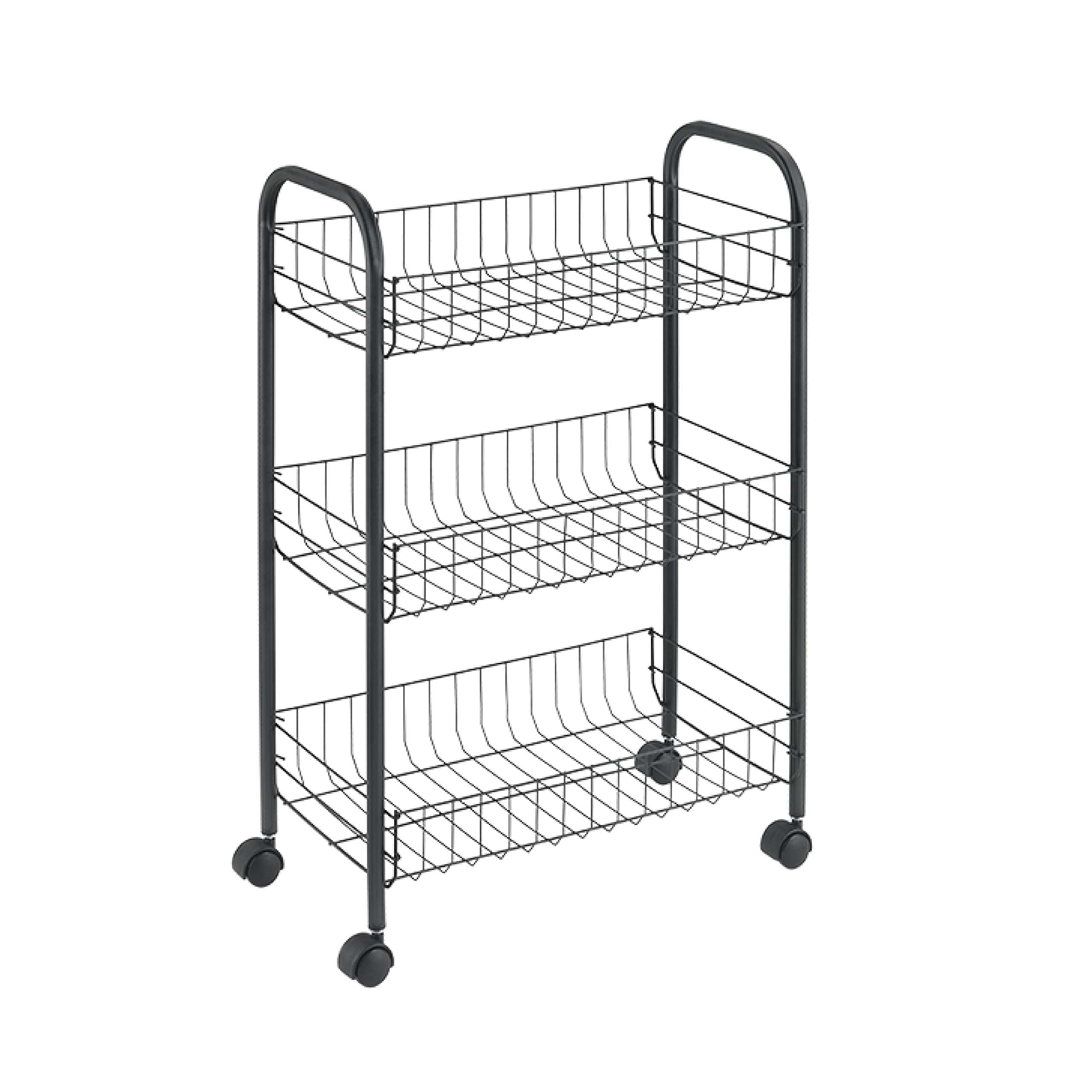 Metaltex Lugano 3-Tier Trolley with Wheels - Multipurpose Storage Cart for Home including Kitchen