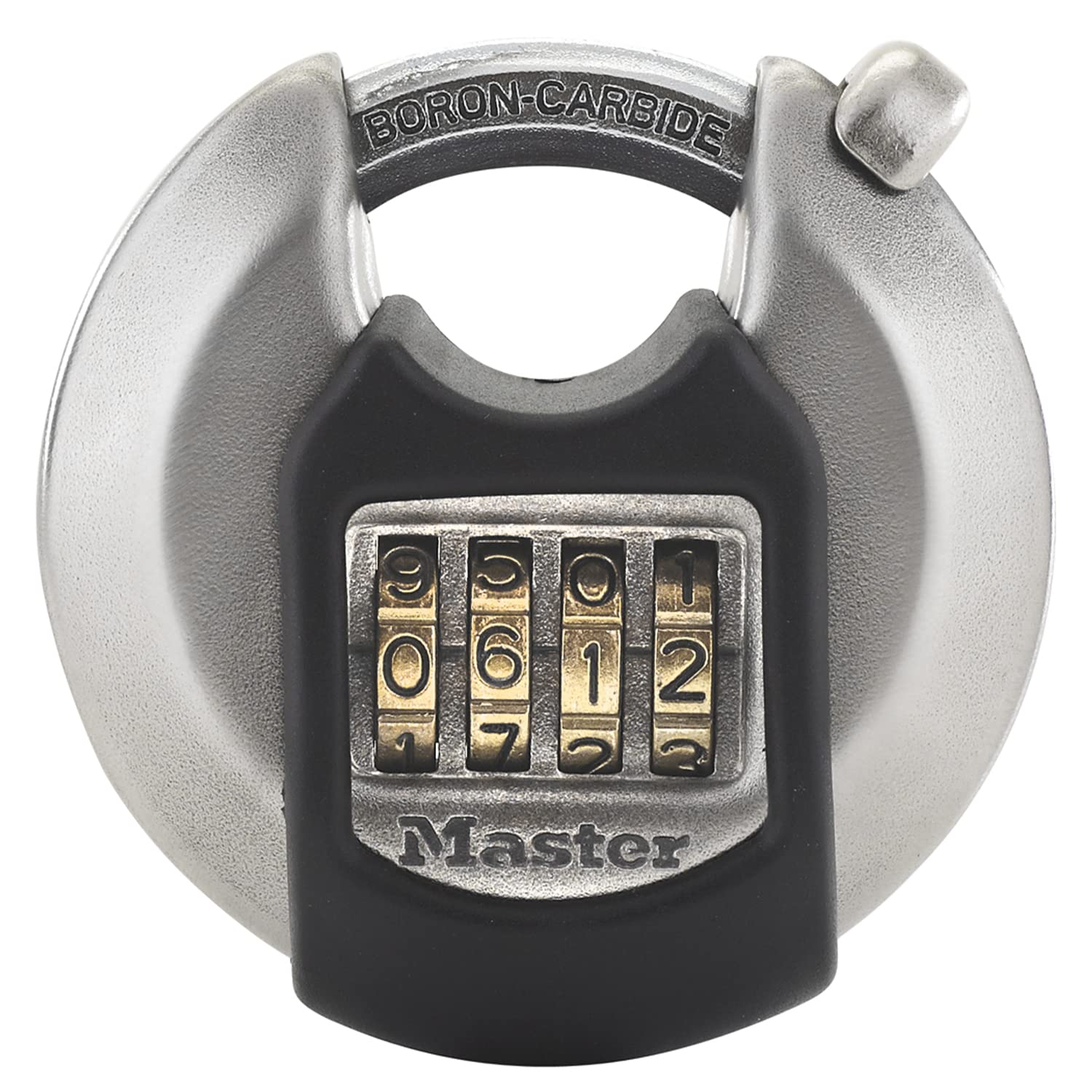 MASTER LOCK Heavy Duty Disc Padlock [Combination] [Stainless Steel] [Outdoor] M40EURDNUM - Best Used for Storage Units