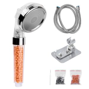 Shower Head and Hose Set with High Pressure and Universal Beads Filter for Hard Water | Powerful Showerhead with Advanced Beads Technology