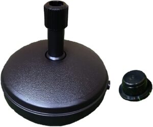 Karrma Ltd Parasol Base | Garden Parasol Base Umbrella Stand Holder Round | 7L Plastic Water Filled Parasol Base Perfect for most Outdoor Decor Garden patio (Black)…