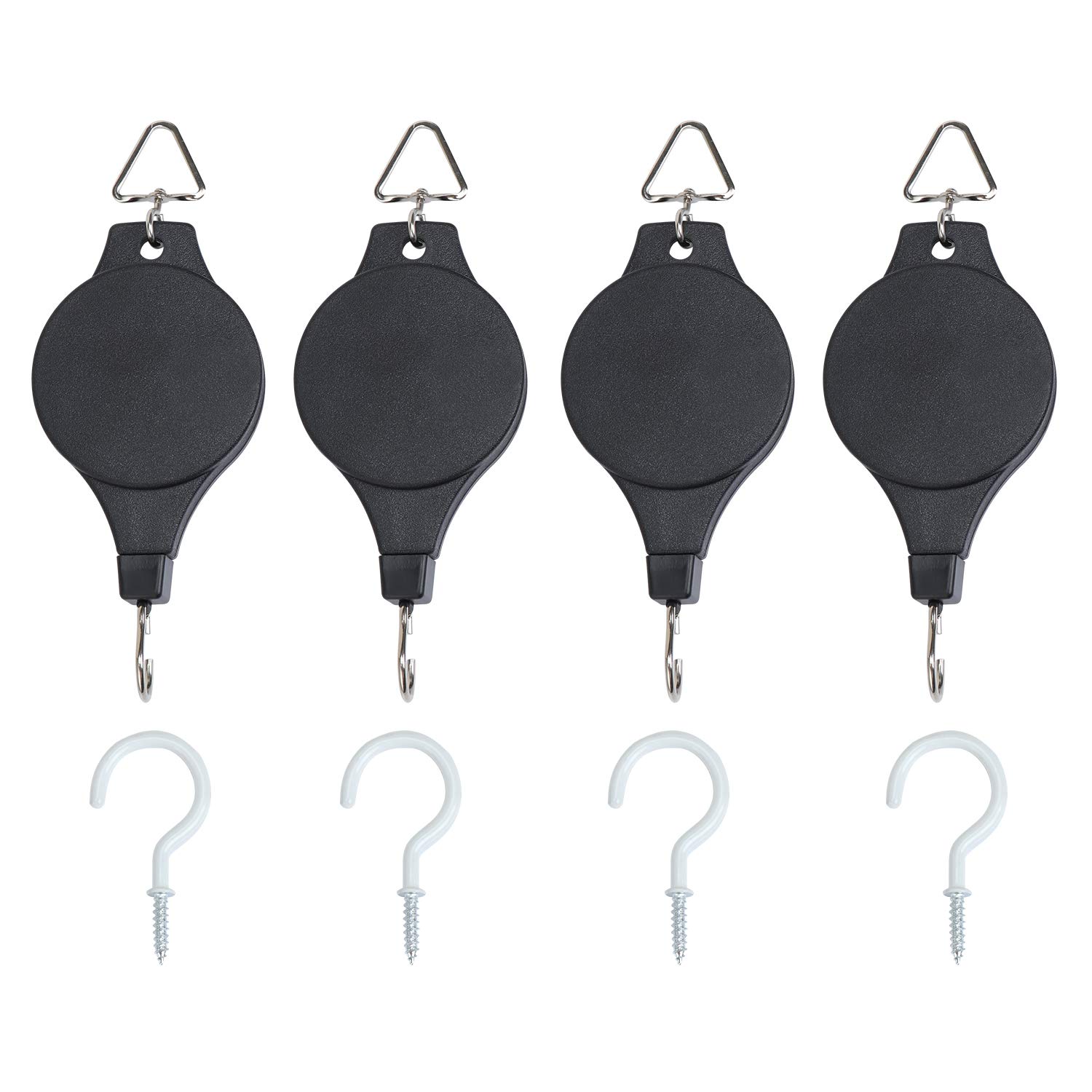 Fippy 4 PCS Hanging Basket Pulley
