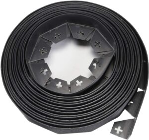 Flexible Lawn Garden Edging 10 Metre with 50 Super Strong Securing Peg Anchors - Great For All Round Garden Edging - Adaptable and Super Quick To Install (2 x 10m)