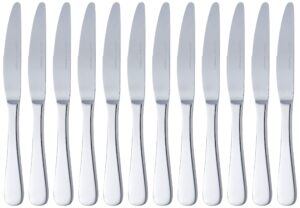 Amazon Basics Stainless Steel Dinner Knives with Round Edge