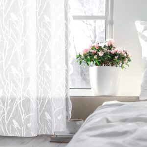 WELTRXE White Sheer Curtains