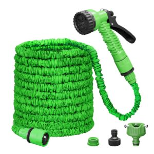 Garden Hose Expandable Hose Pipes with 7 Modes Water Spray Gun Garden Hose Reel Hose Pipe Spray Gun for Garden (100FT)
