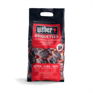 Weber Barbeque Briquettes | 4 kg Bag | BBQ Coal for Weber Grills | Coal BBQ Fuel | Premium Quality