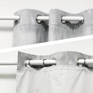 always4u 100% Blackout Curtain Lining Eyelet Curtains Odorless Thermal Blackout Linings 1 Pair 88"*69"Drops for Curtains