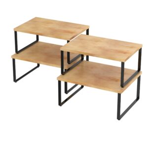 UMDONX Cupboard Organiser Storage Kitchen Cabinet Shelf Storage & Organisation Stackable Space-saving 4pcs