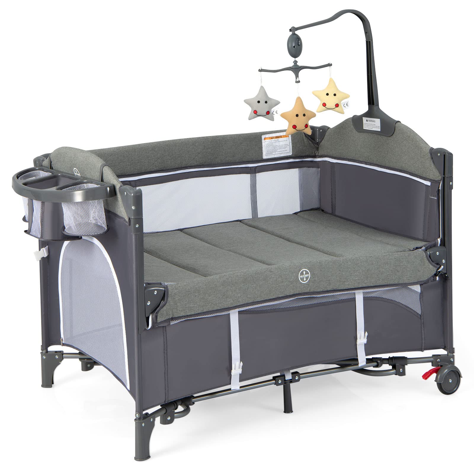 GYMAX Baby Travel Cot