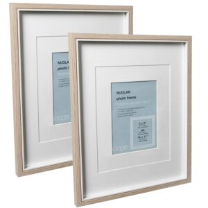 NUOLAN A4 Photo Frame Set of 2 with 4 Mats