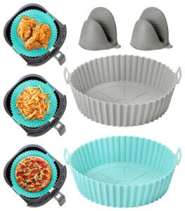 AXNSATRE 2 Pack Silicone Air Fryer Liners 7.9"