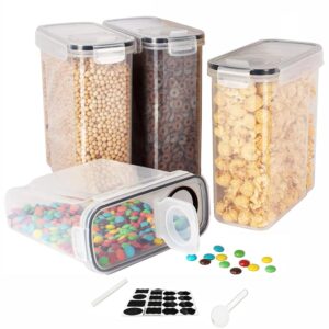 Cereal containers for Storage 4 x 4 Litre Dishwasher Safe Storage for Cereals
