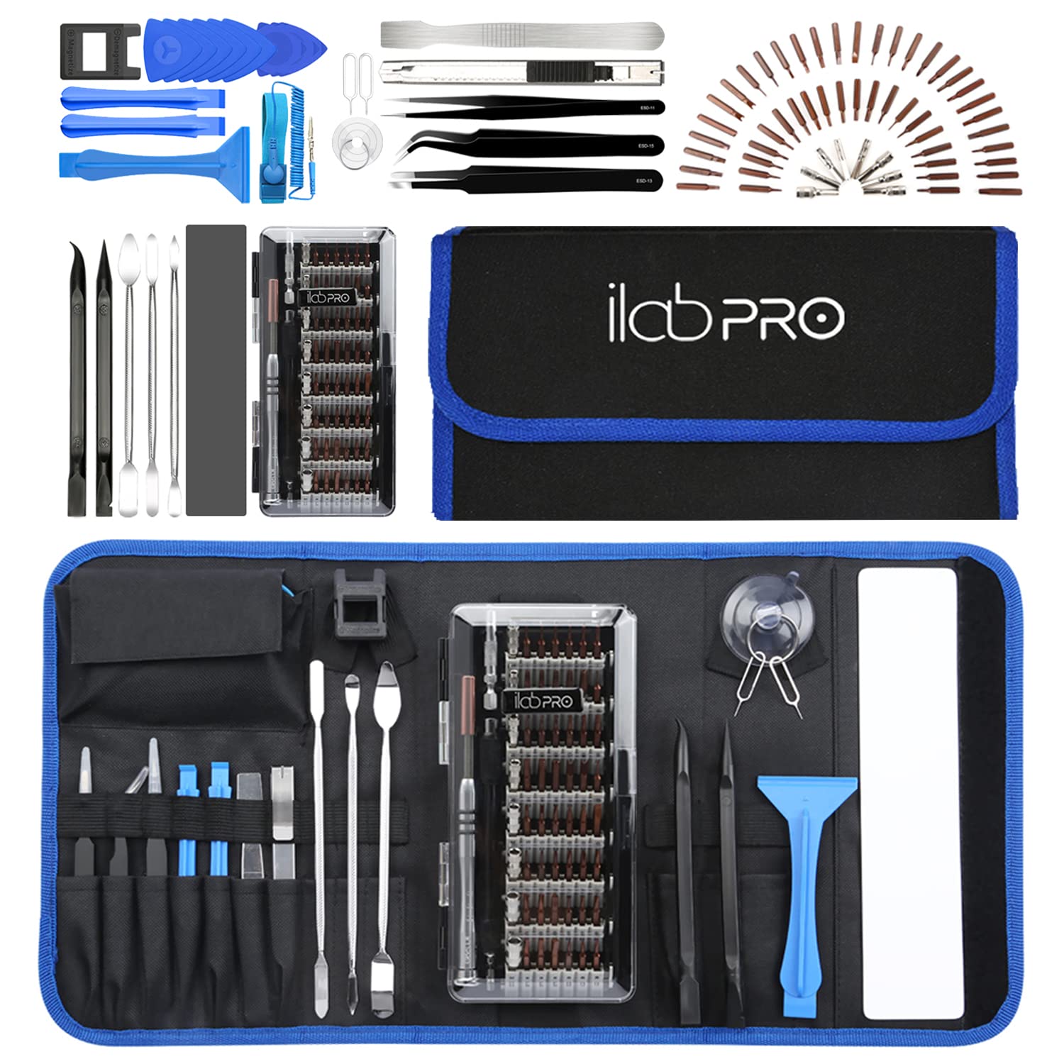 ilabPRO Precision Screwdriver Set – Toolkit with Magnetic Screwdriver bits and Hand Tools for Phone