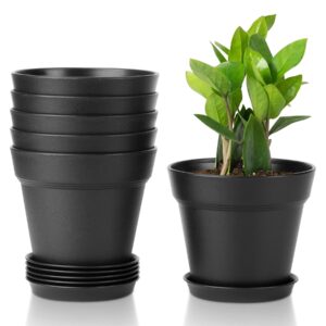 T4U Plastic Plant Pots 6-Pack