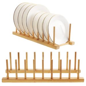 TsunNee 2PCS Bamboo Rack Holder Dish Drainer