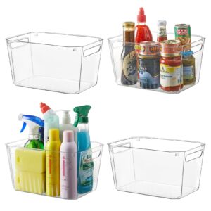 Lifewit 4 Pack Plastic Storage Bins for Cupboard