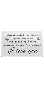 Anniversary Card Gifts for Him I LOVE YOU Gifts