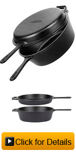 Overmont cast iron dutch oven pot