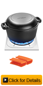 Overmont 5QT Cast Iron Dutch Oven