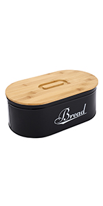 bread box with bamboo lid