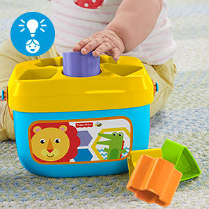 Classic stacking and sorting fun that introduces baby to shapes, colors and more!