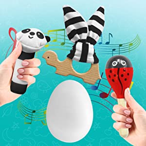 black and white sensory toys