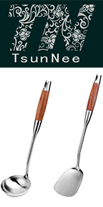 Wok Spatula and Soup Ladle Set