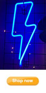 blue lightning neon lights