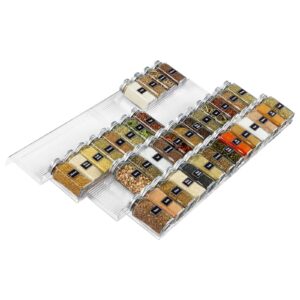 Lifewit Spice drawer Organiser Plastic Adjustable Storage Rack Tray