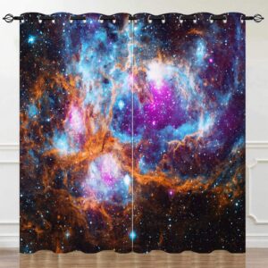YUANZU Galaxy Curtains for Kids Bedroom
