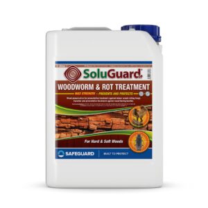 SAFEGUARD Soluguard Woodworm & Rot Treatment (5 Litre Clear) Ready to Use