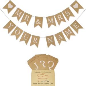 Premium Reusable Personalised Banner - Mr and Mrs Sign - Wedding Decorations