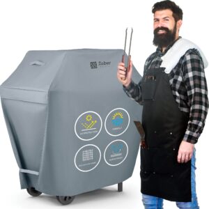 All-Weather Premium BBQ Cover (58" - 147cm) - Double-Layer 600D Oxford Fabric - 100% Waterproof Barbecue Cover With Air Vents - Large Grill Cover Featuring Dual Handles & Straps