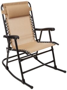 Amazon Basics Foldable Rocking Chair - Beige
