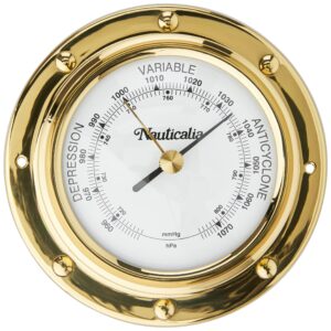 Nauticalia 5173 Brass Rivet-Style Barometer