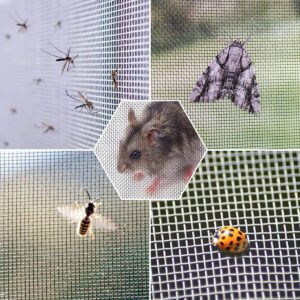 Vandicka 4 PCS Stainless Steel Woven Wire Mesh Sheet 15 x 15 cm Square - Small 1mm Hole Fine Wire Mesh - 20 Mesh Metal Wire Gauze - Drain Cover Mesh to Stop Leaves Twigs Embers