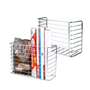 2 Pack Wall Door Mount Kitchen Wrap Organizer Rack