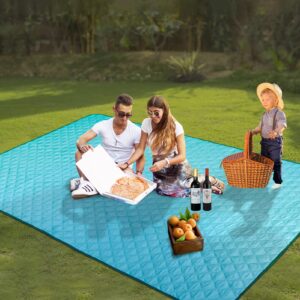 PinRui Extra Large Picnic & Beach Blanket Handy Mat Plus Thick Dual Layers Sandproof Waterproof Padding Portable for the Family
