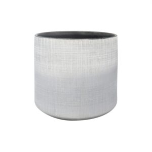 Amazon Brand – Rivet Rustic Stoneware Crosshatch Indoor Outdoor Flower Plant Pot