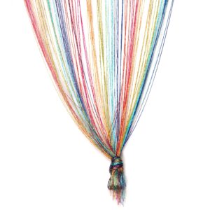 TRIXES Dew Drop Multicoloured String Curtain for Doors and Windows - Rainbow Glitter Thread Panel Divider - Home Decor Accessory - Total Size 90 x 200cm - Perfect as Fly Screen for Doorway