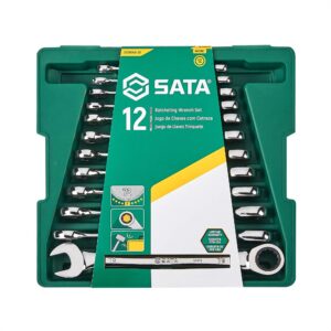 SATA ST09040-02 12-Piece Metric Ratcheting Wrench/Spanner Set