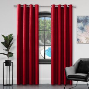 GC GAVENO CAVAILIA Faux Silk Eyelet Curtains For Living Room