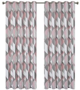 Olivia Rocco Printed Blackout Eyelet Curtains Black Out Thermal Insulated Ring Top Curtain Room Darkening Pair Window Treatment For Living And Bedroom