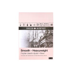 Daler Rowney Smooth 220 gsm A3 Heavyweight Drawing Paper Pad