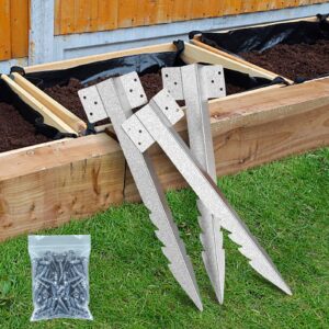 10 Pack Railway Sleepers Brackets- Heavy Duty Sleeper Stakes for Driveway Garden Edging